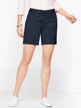 Talbots Black Relaxed Chino Shorts - 7 inch